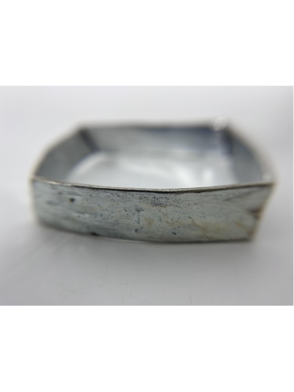 Heavy Modernist Sterling Silver Tested Geometric Cuff Bracelet Artisan Unmarked - Picture 7 of 8